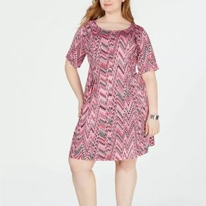 1XP....NY Collection petite plus short sleve dress